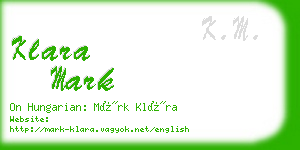 klara mark business card